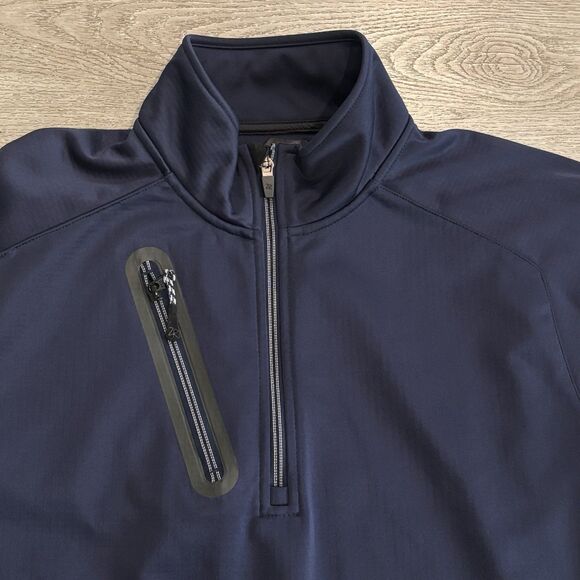 Zero Restriction Golf Sweater Mens Medium Navy Blue Pullover Athletic Casual - Picture 3 of 9